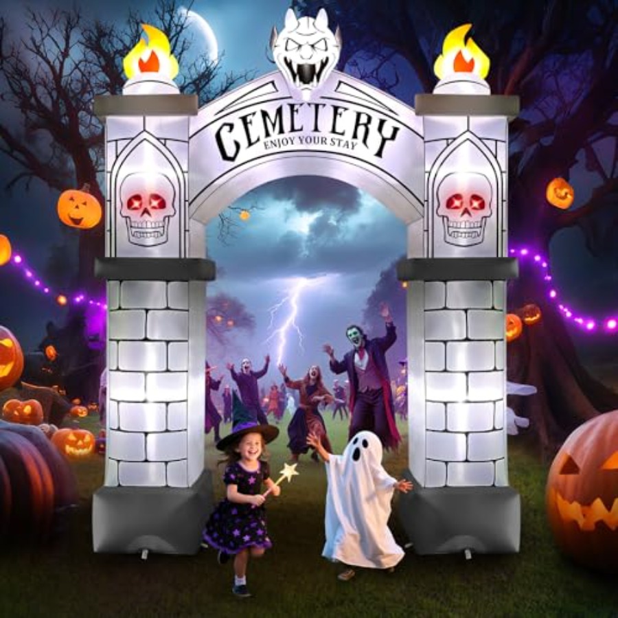Lighting Wedding Outdoor - 10FT Tall Halloween Archway Inflatables Haunted