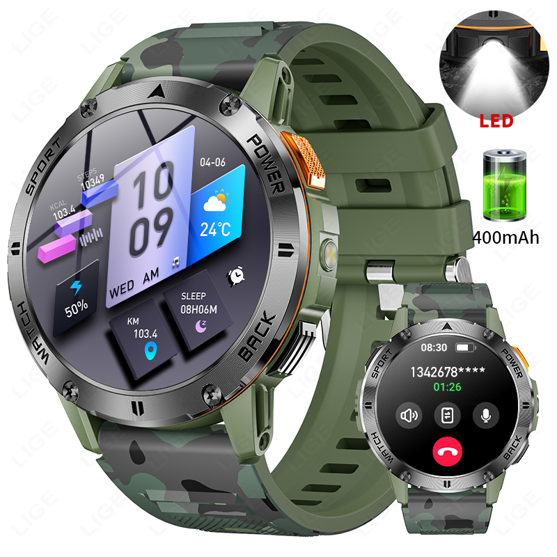 Outdoor Lighting For Steps - LIGE 400mAh Military Grade Men's Smart
