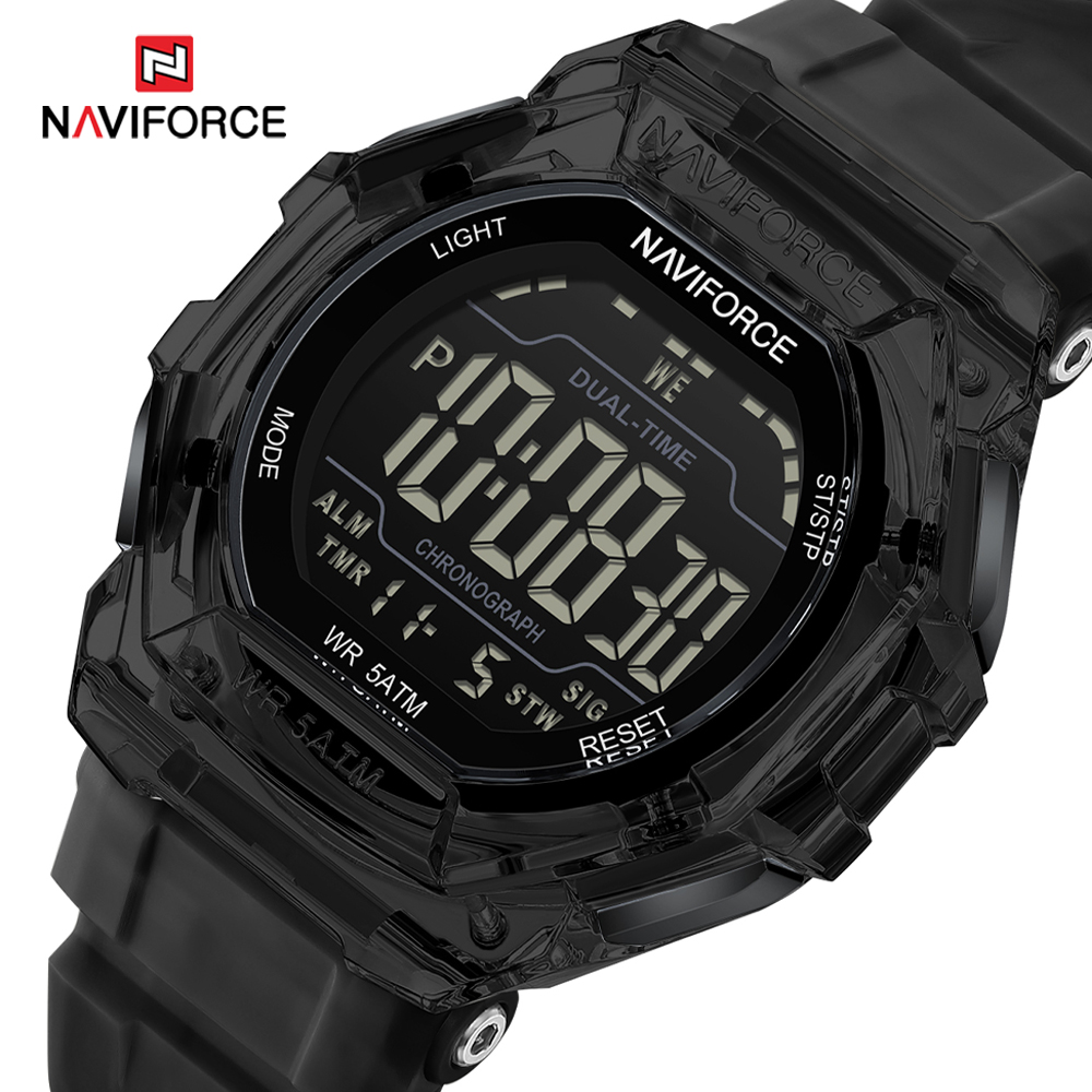 Outdoor Lighting For Steps - NAVIFORCE Multifunction Men LED Digital Watch