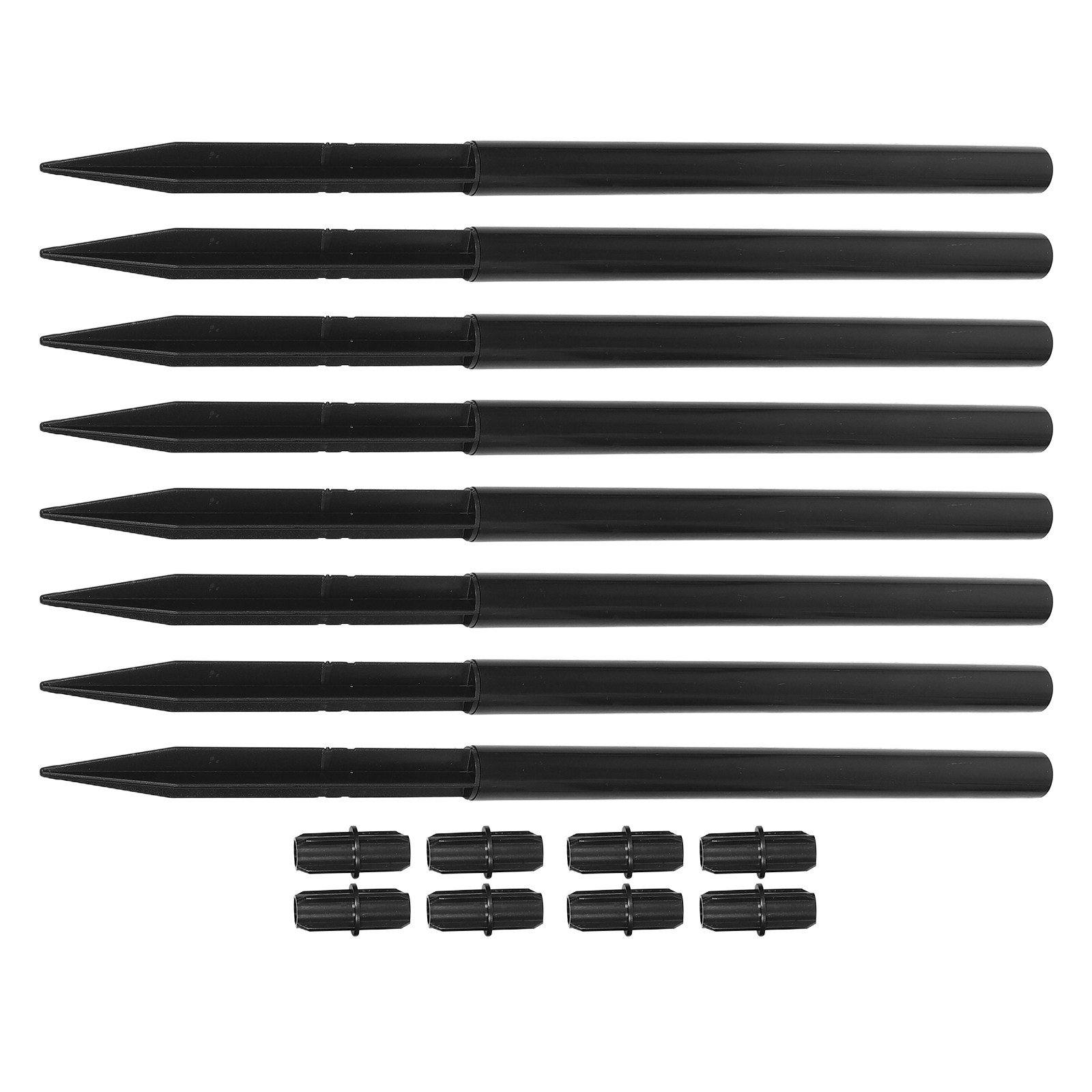 Outdoor Lighting And Landscape - 8Set Solar Light Stakes Black Plastic