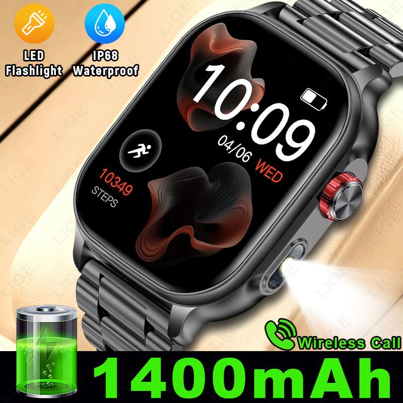 Outdoor Lighting For Steps - LIGE New 1400mAh Big Battery Smart