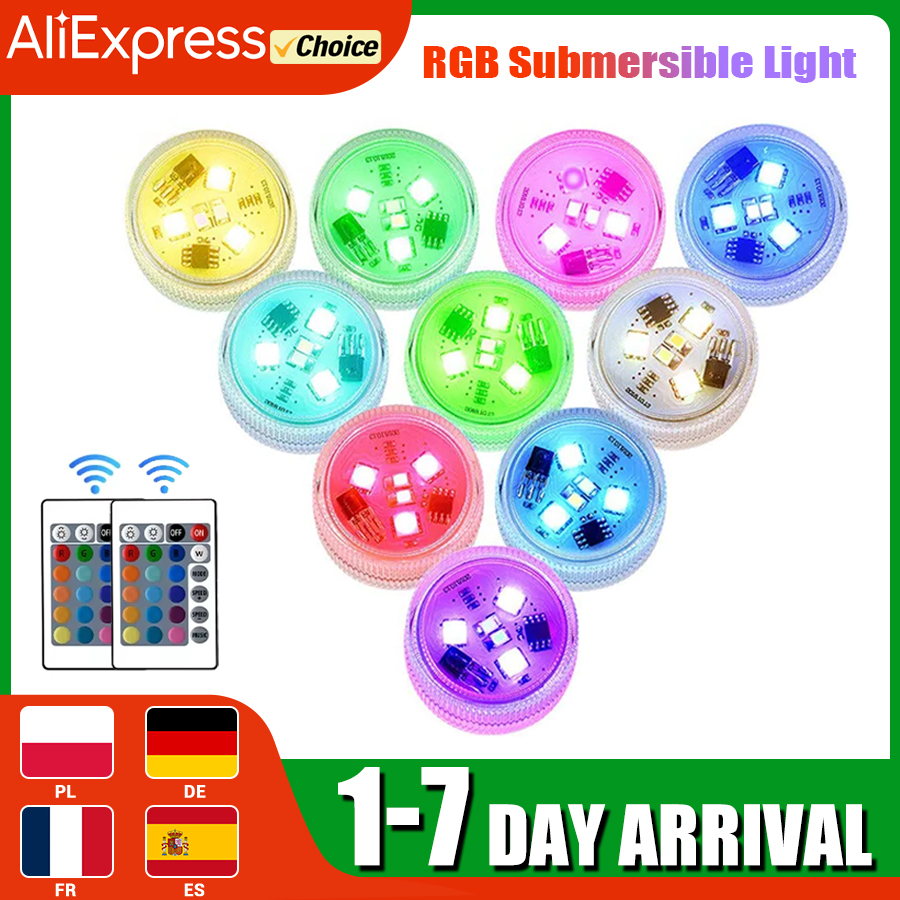 Pond Light Submersible - Remote Control CoSubmersible 3 LED Underwater