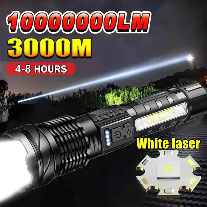 Outdoor Lighting Battery - Powerful LED Flashlight Battery Display USB