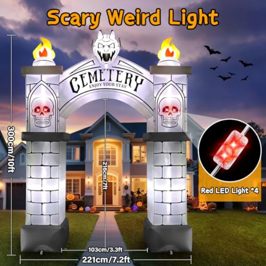 10FT Tall Halloween Archway In - Lighting Wedding Outdoor ulasan dan harga
