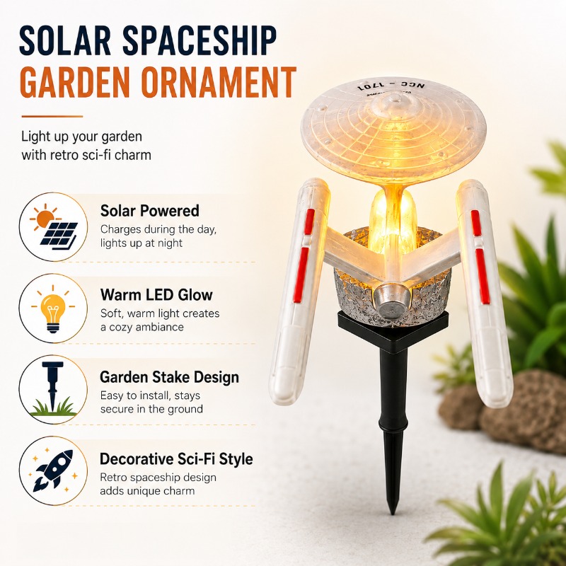 Star Trek USS Enterprise Solar - Outdoor Lighting Under Pergola ulasan dan harga