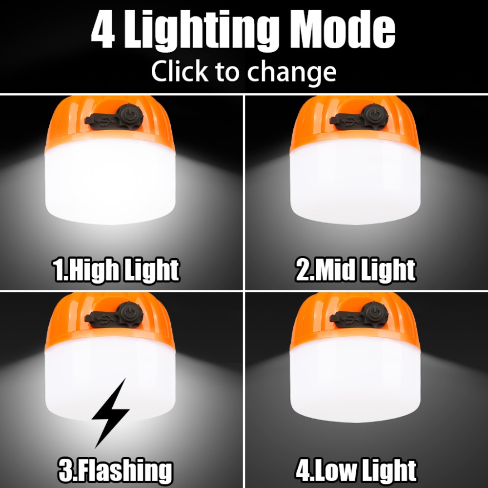 Portable Mini Camping Lamp 4 L - Outdoor Lighting Battery ulasan dan harga