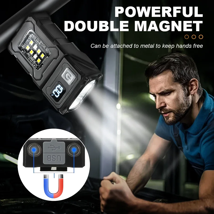 Mini Portable LED COB Flashlig - Outdoor Lighting Battery ulasan dan harga