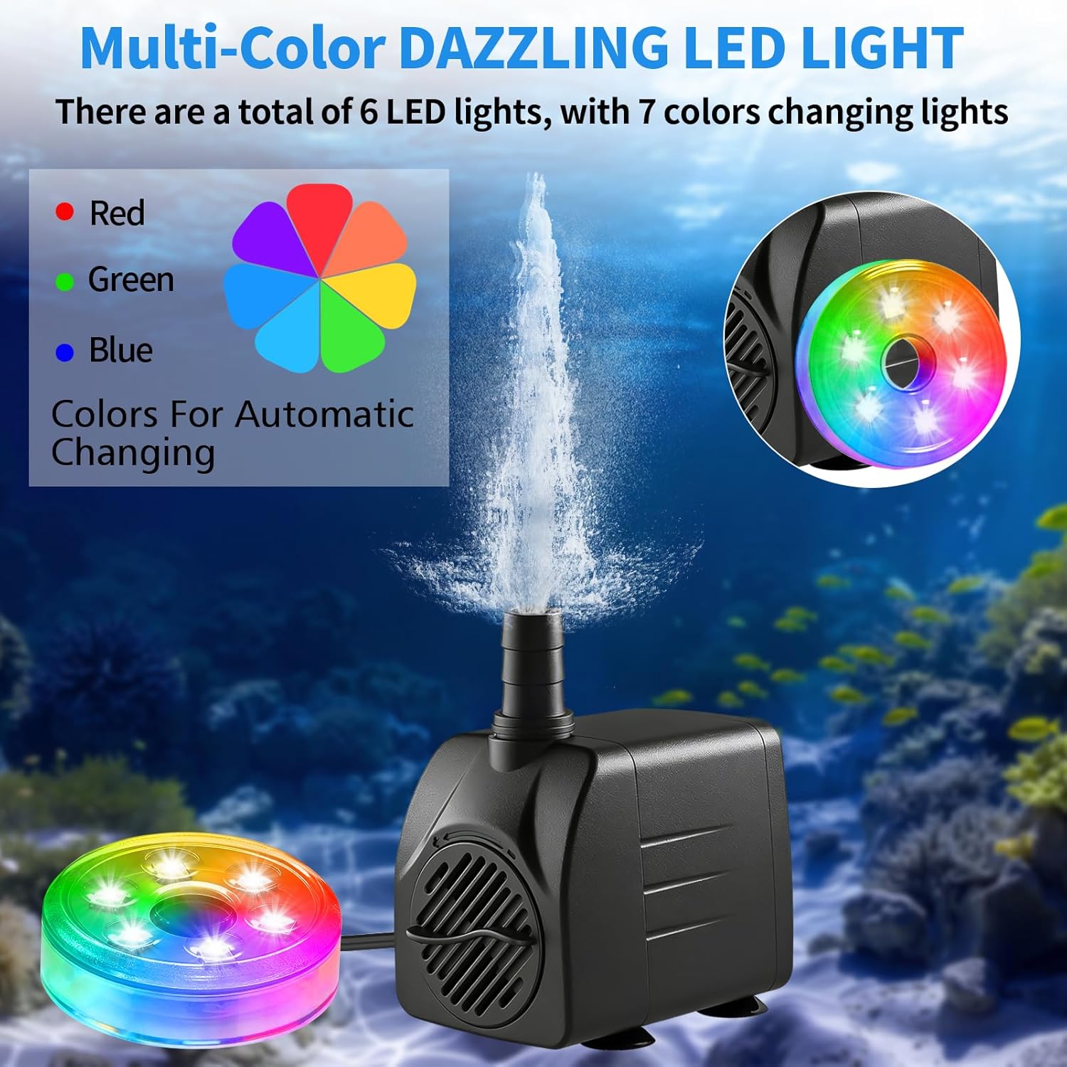 210GPH Submersible Water Pump  - Pond Light Submersible ulasan dan harga