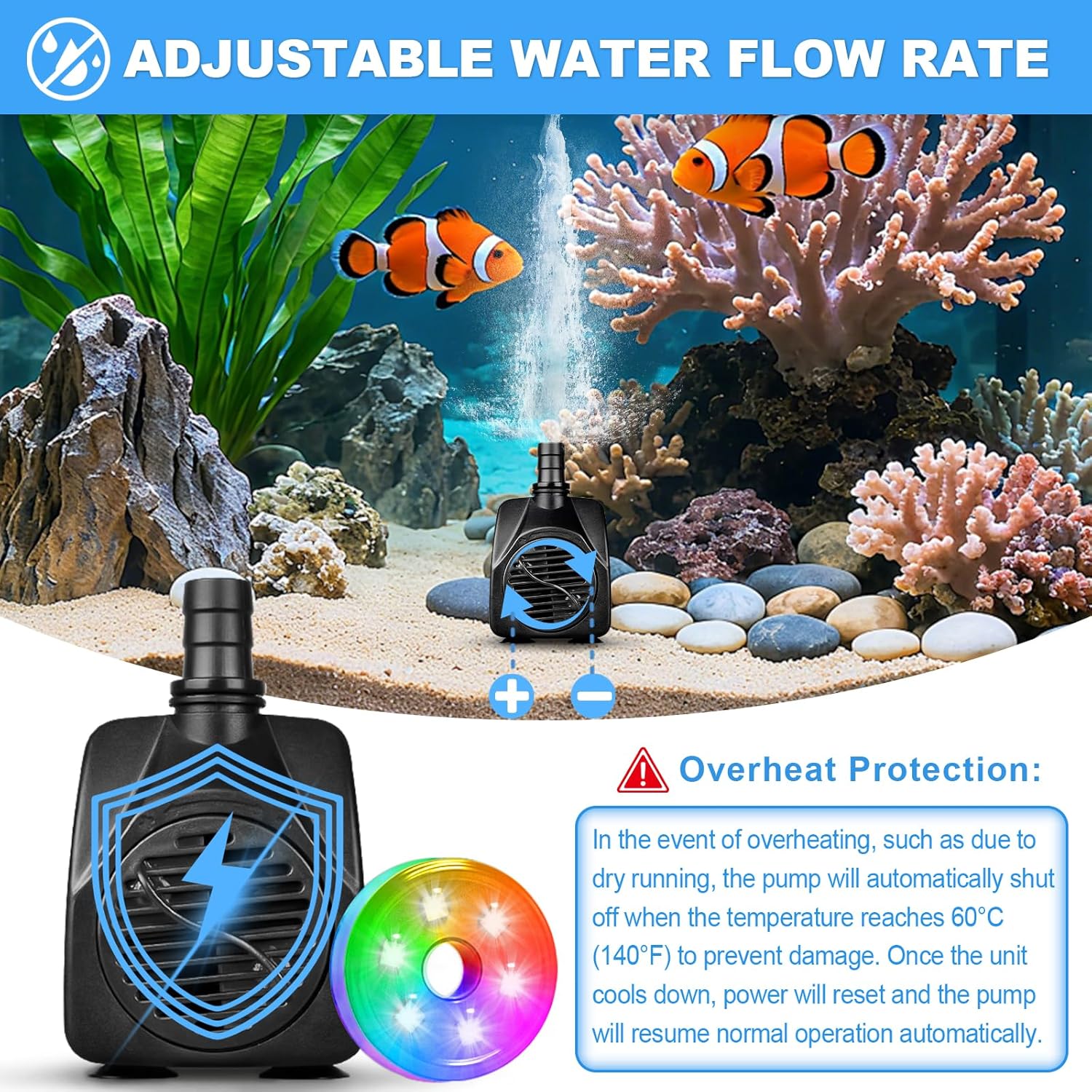 210GPH Submersible Water Pump  - Pond Light Submersible ulasan dan harga