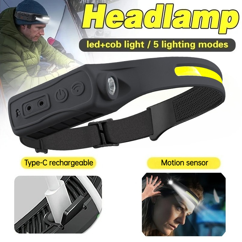 Powerful COB LED Sensor Headla - Outdoor Lighting With Sensor ulasan dan harga
