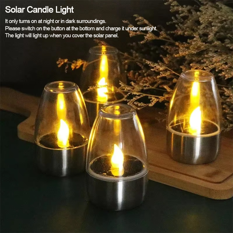 LED Solar Candles Light Flamel - Outdoor Lighting Effects ulasan dan harga