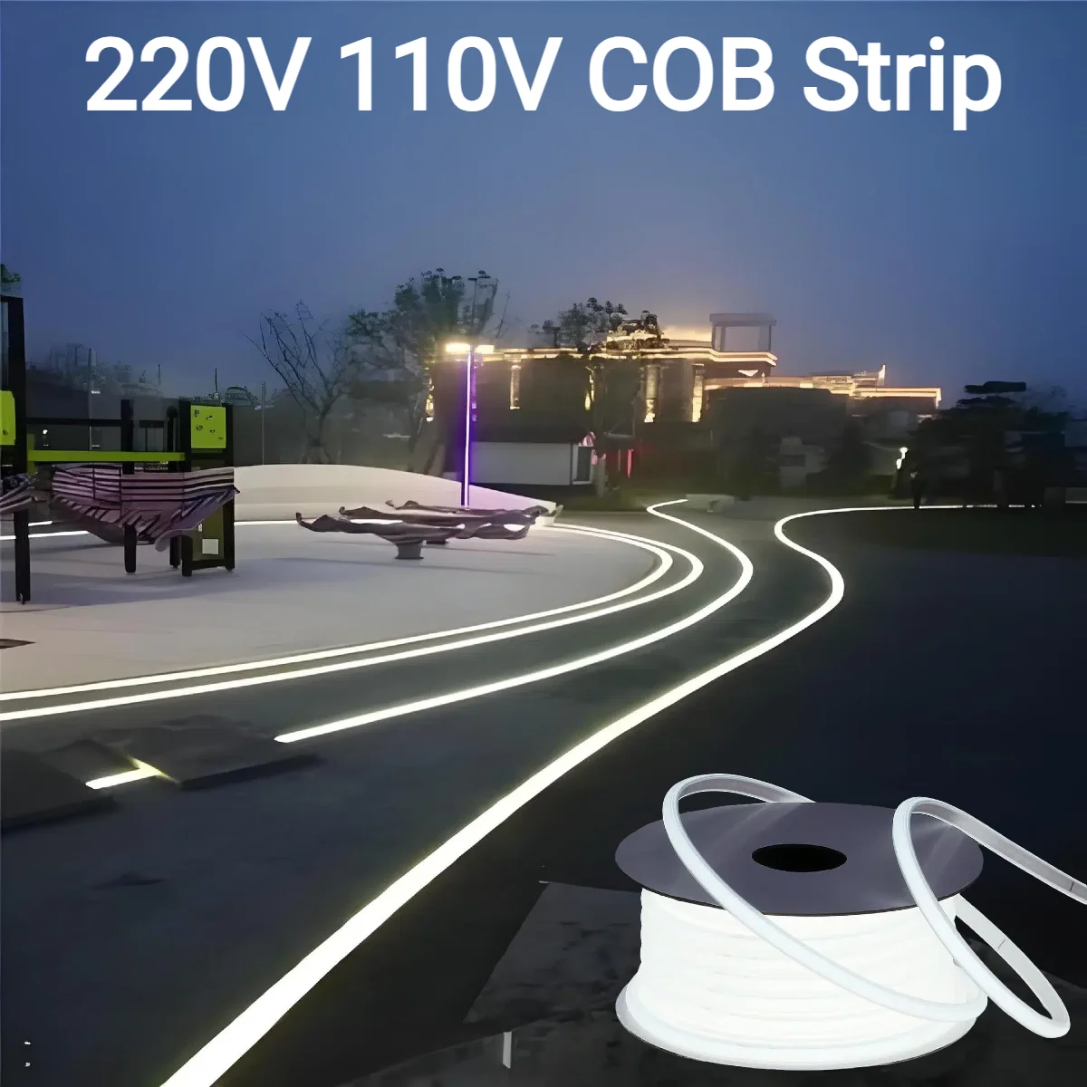 220V 110V Pure Silicone Gel CO - Outdoor Lighting Led Strip ulasan dan harga