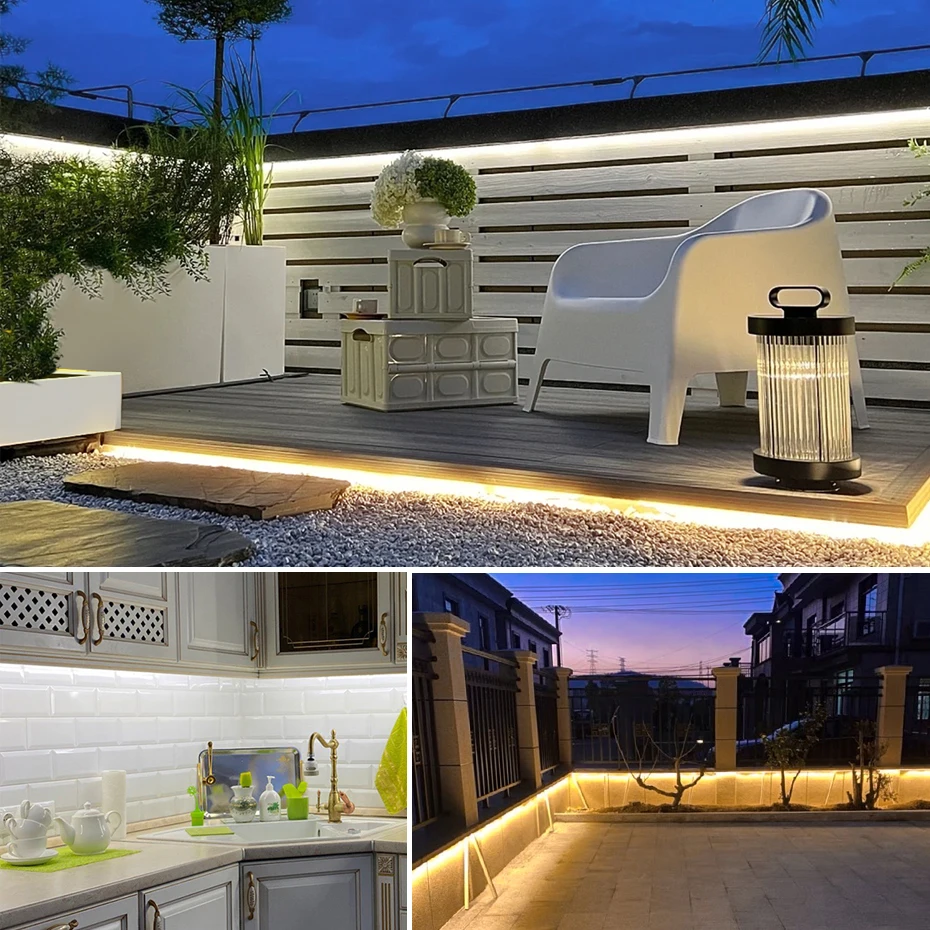 220V 110V Pure Silicone Gel CO - Outdoor Lighting Led Strip ulasan dan harga