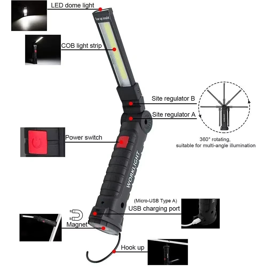 Portable LED Flashlight with M - Outdoor Lighting Types ulasan dan harga