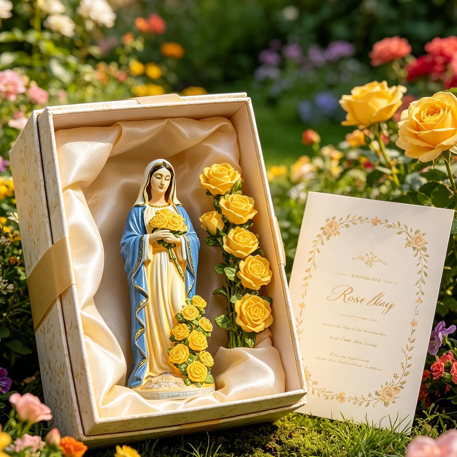 Virgin Mary Solar Statue Garde - Outdoor Lighting Battery ulasan dan harga