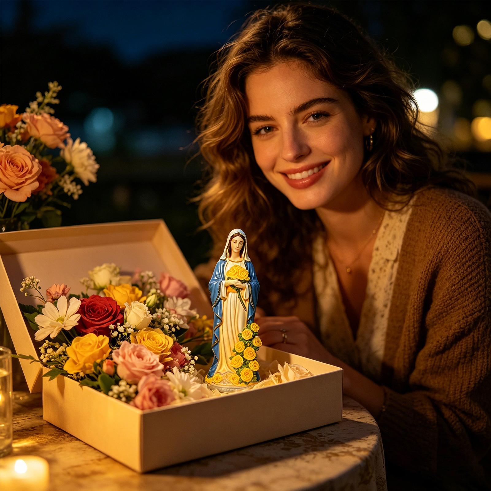 Virgin Mary Solar Statue Garde - Outdoor Lighting Battery ulasan dan harga
