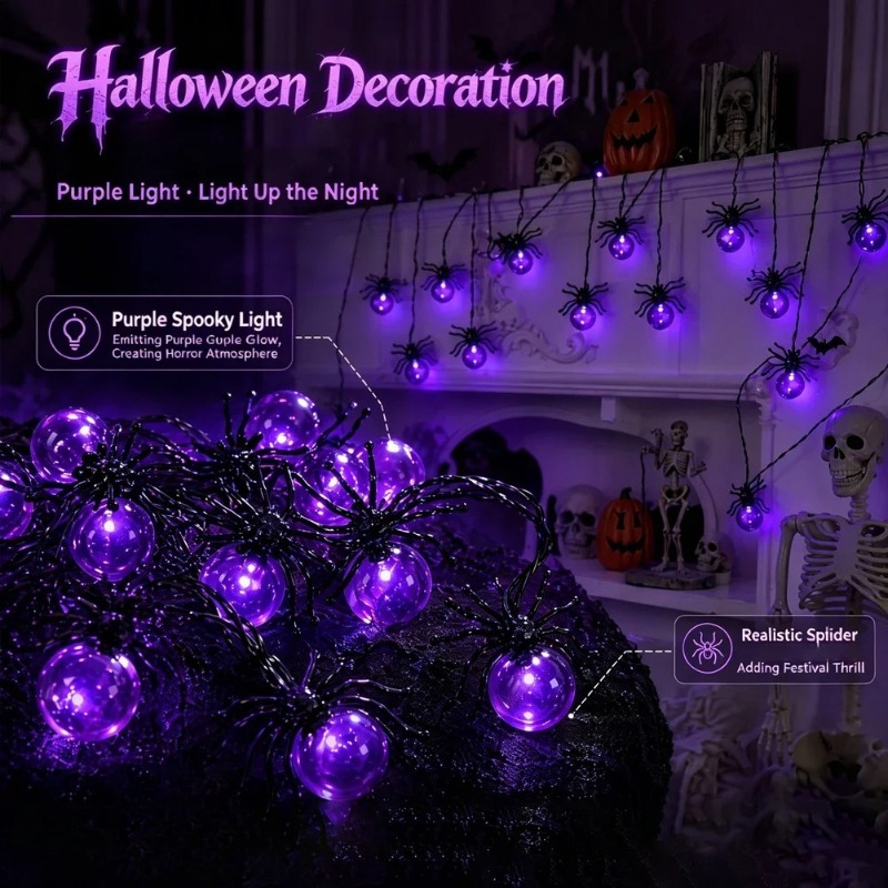 Battery Powered Spider LED Str - Outdoor Lighting Battery ulasan dan harga
