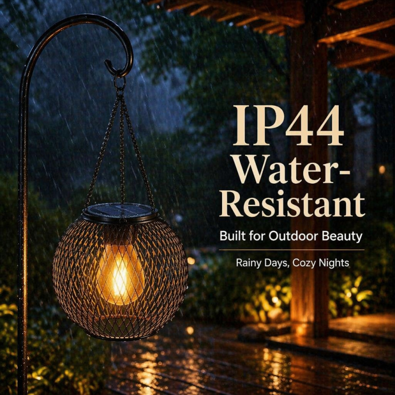 Solar Powered LED Hanging Floo - Outdoor Lighting Effects ulasan dan harga