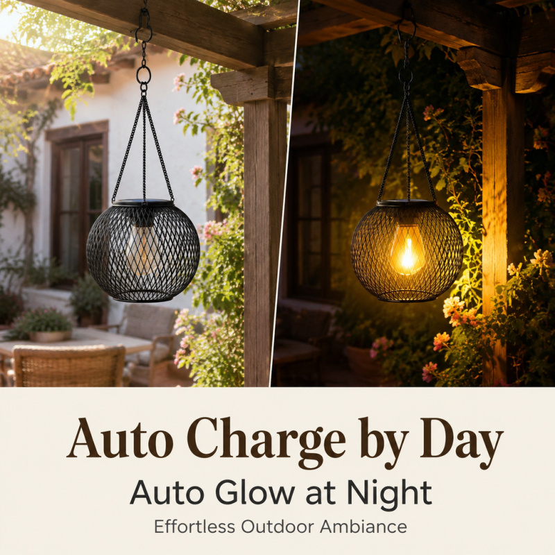 Solar Powered LED Hanging Floo - Outdoor Lighting Effects ulasan dan harga