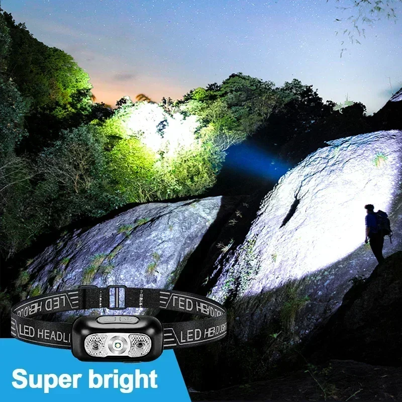 Strong Light Headlamp Portable - Outdoor Lighting With Sensor ulasan dan harga