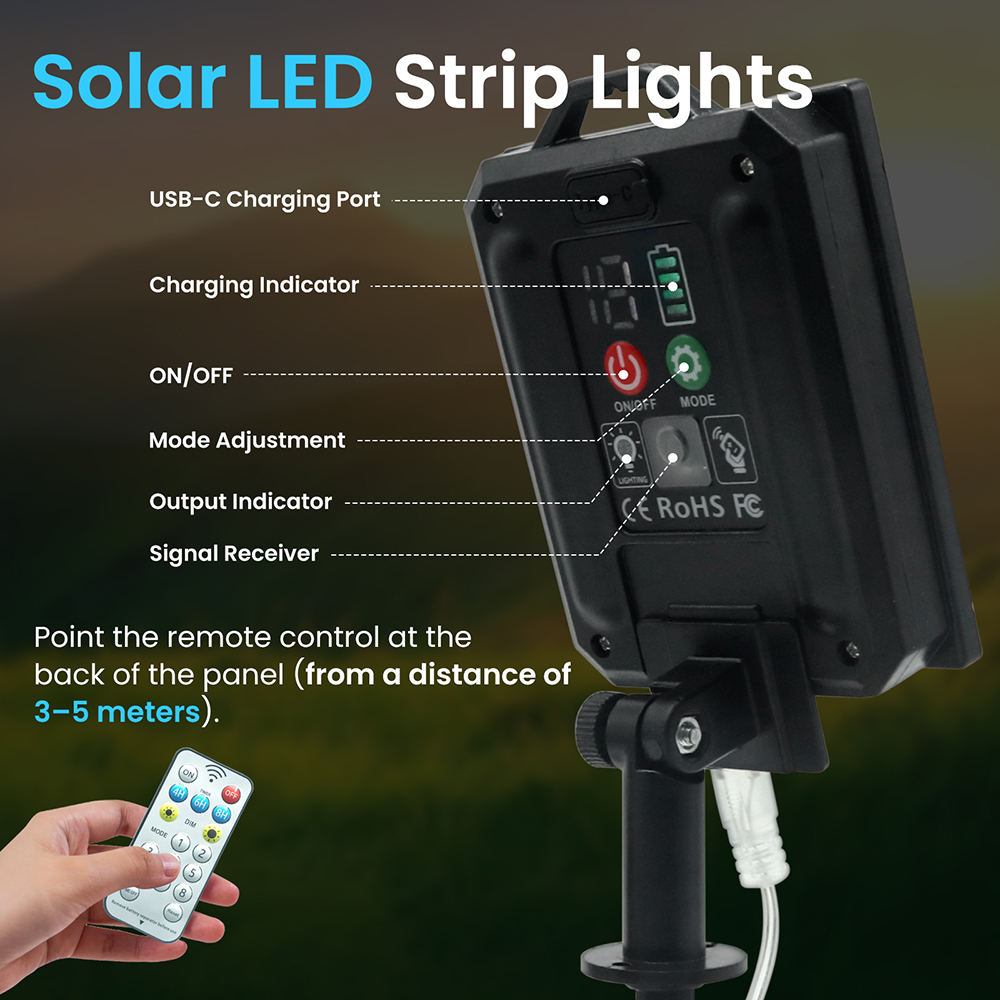 5V Solar LED Light Strip Outdo - Outdoor Lighting Led Strip ulasan dan harga
