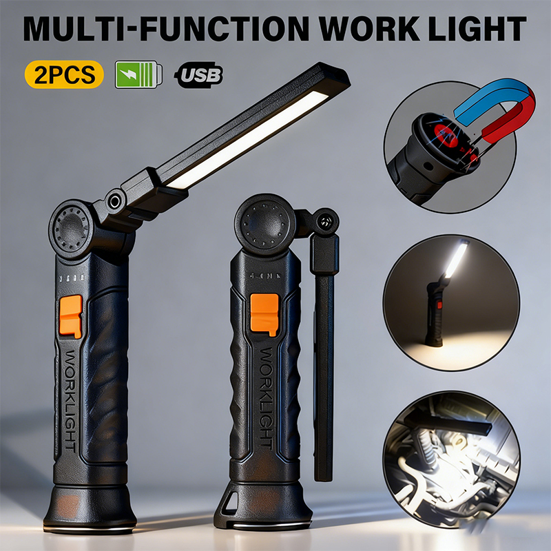 Portable COB LED Flashlight US - Outdoor Lighting Battery ulasan dan harga