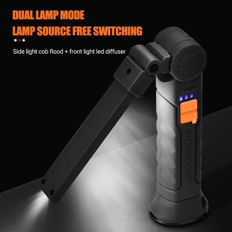 Portable COB LED Flashlight US - Outdoor Lighting Battery ulasan dan harga