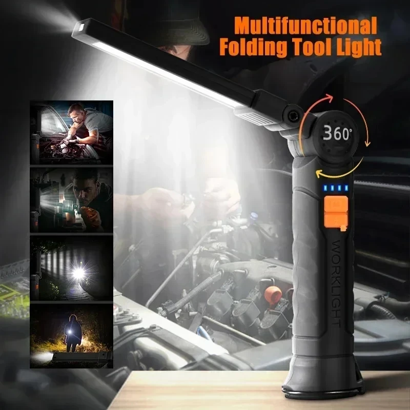 Portable COB LED Flashlight US - Outdoor Lighting Battery ulasan dan harga
