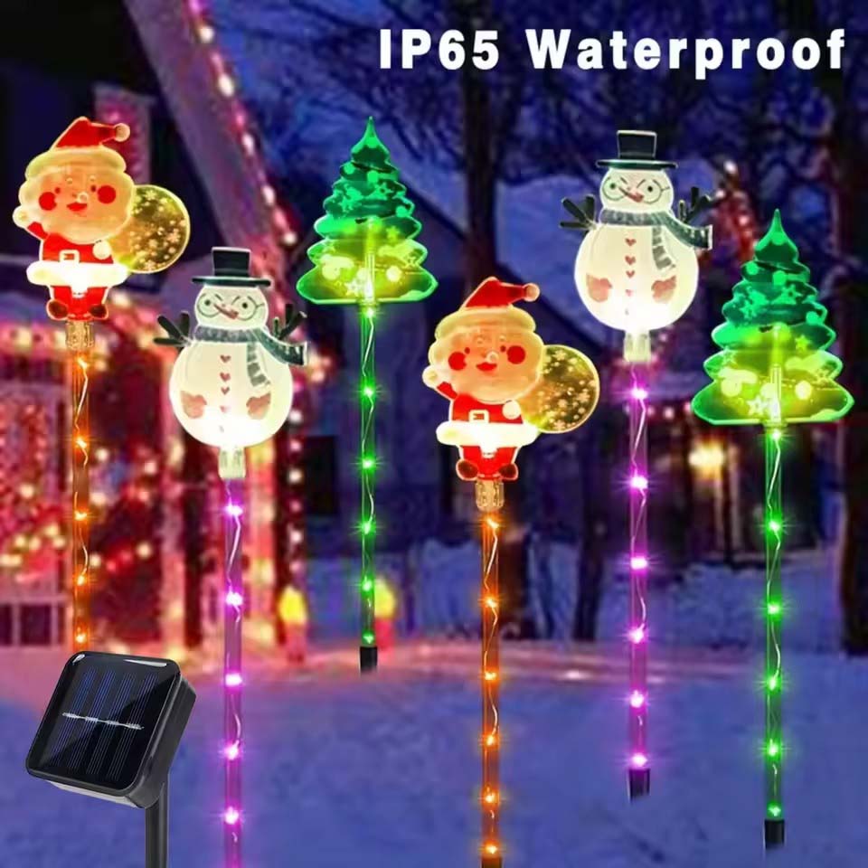 1Set of Solar Santa Claus&Chri - Outdoor Lighting Tree ulasan dan harga
