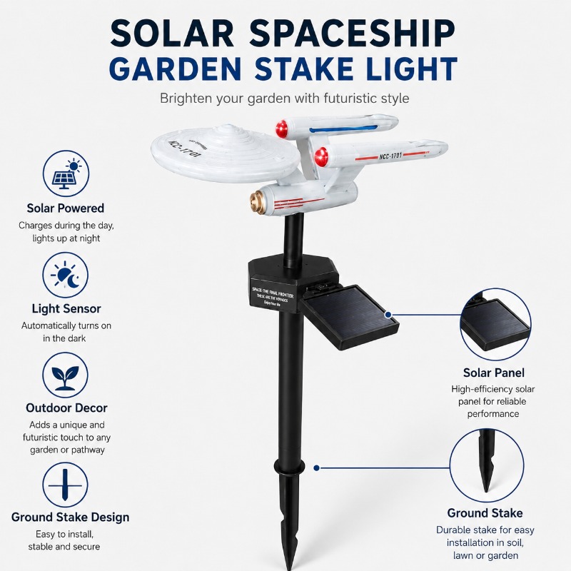 Star Trek USS Enterprise Solar - Outdoor Lighting Under Pergola ulasan dan harga