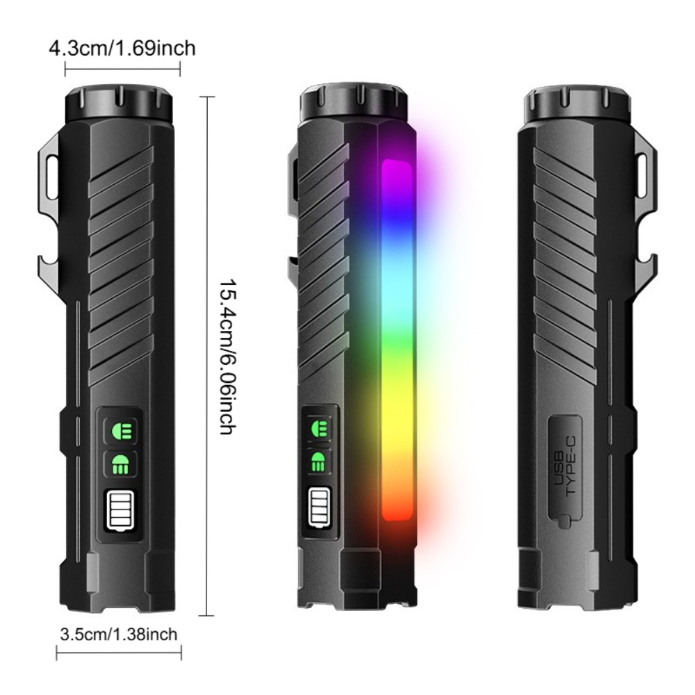 Tactical Flashlight Type-c Rec - Outdoor Lighting Types ulasan dan harga