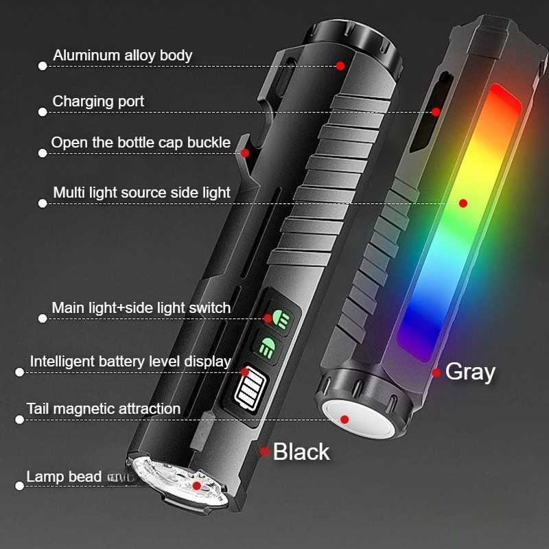 Tactical Flashlight Type-c Rec - Outdoor Lighting Types ulasan dan harga