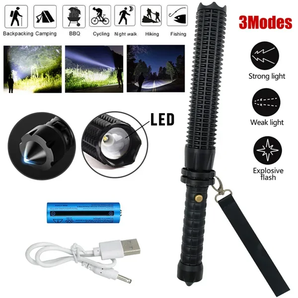 USB Rechargeable LED Flashligh - Outdoor Lighting Types ulasan dan harga