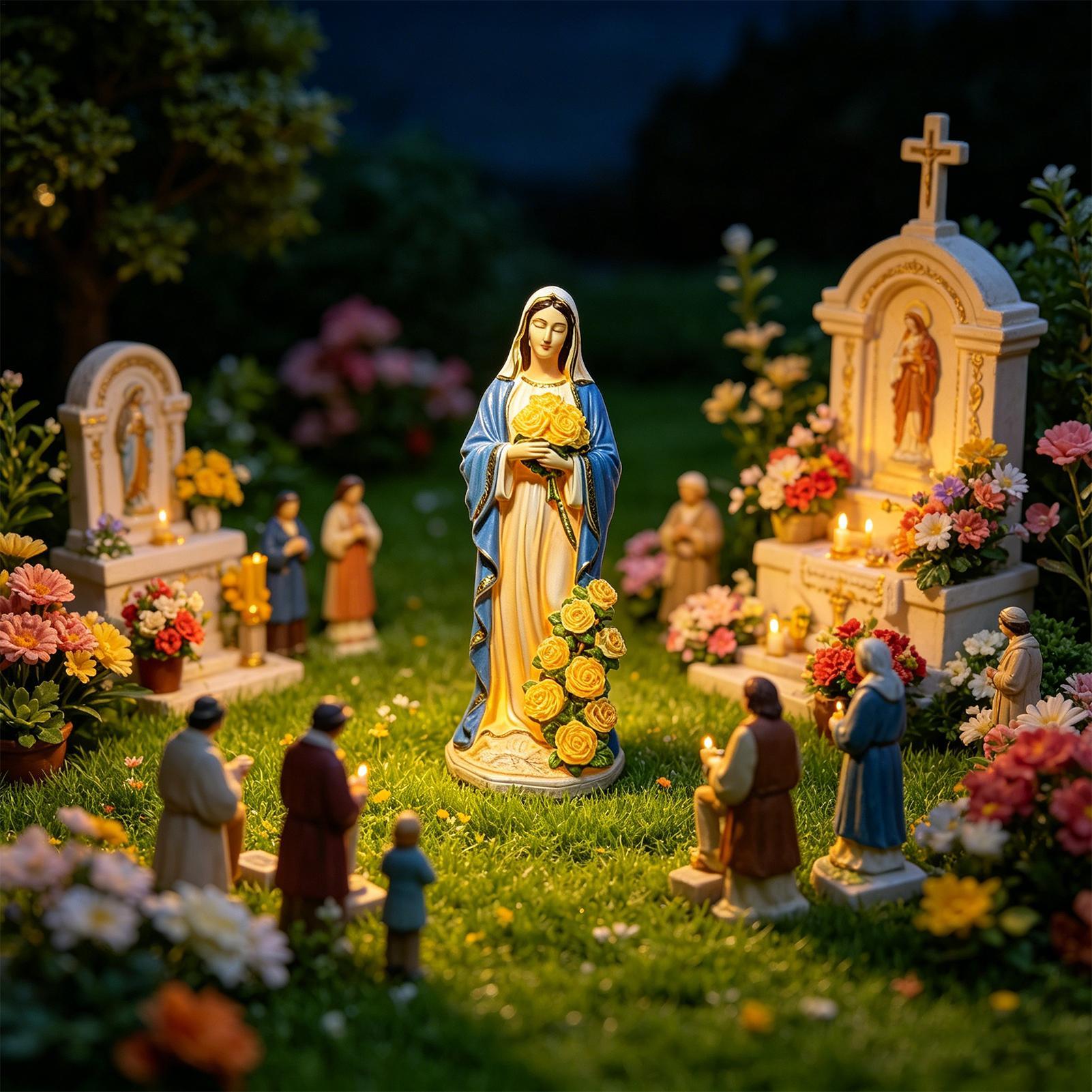Virgin Mary Garden Light Garde - Outdoor Lighting Battery ulasan dan harga