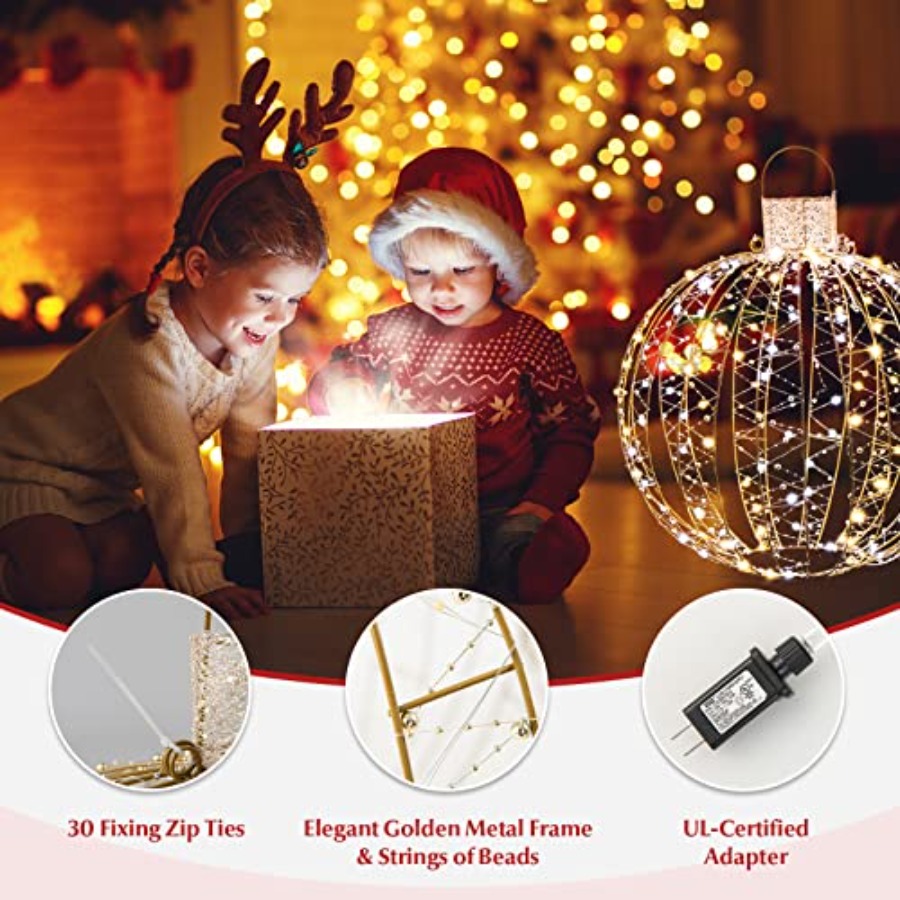 3 PCS Christmas LED Ball Light - Outdoor Lighting Tree ulasan dan harga
