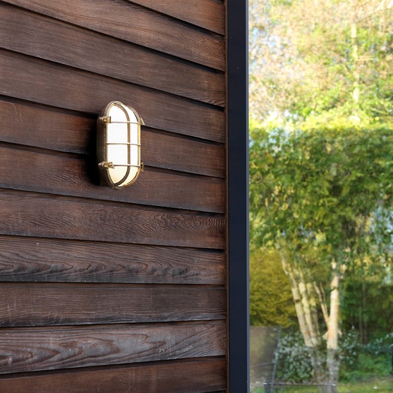 Minimalist Brass Glass Wall La - Outdoor Lighting Brass ulasan dan harga