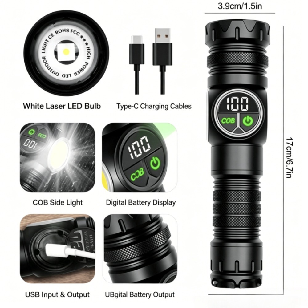 White Light LED Flashlight Typ - Outdoor Lighting Types ulasan dan harga