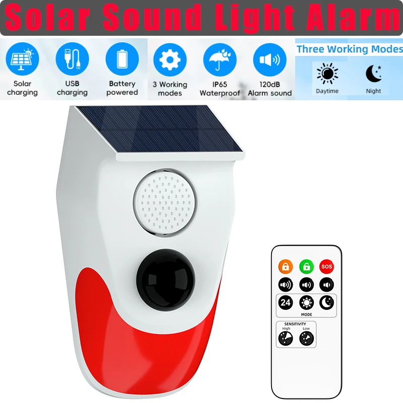 Solar Sound Light Alarm Wirele - Outdoor Lighting Wireless ulasan dan harga