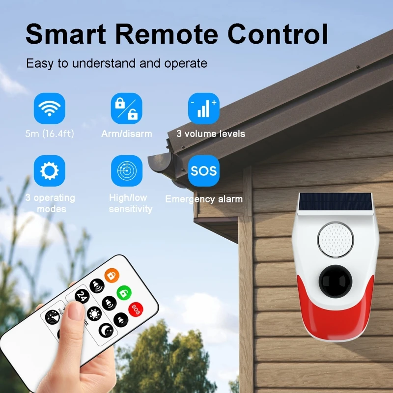 Solar Sound Light Alarm Wirele - Outdoor Lighting Wireless ulasan dan harga