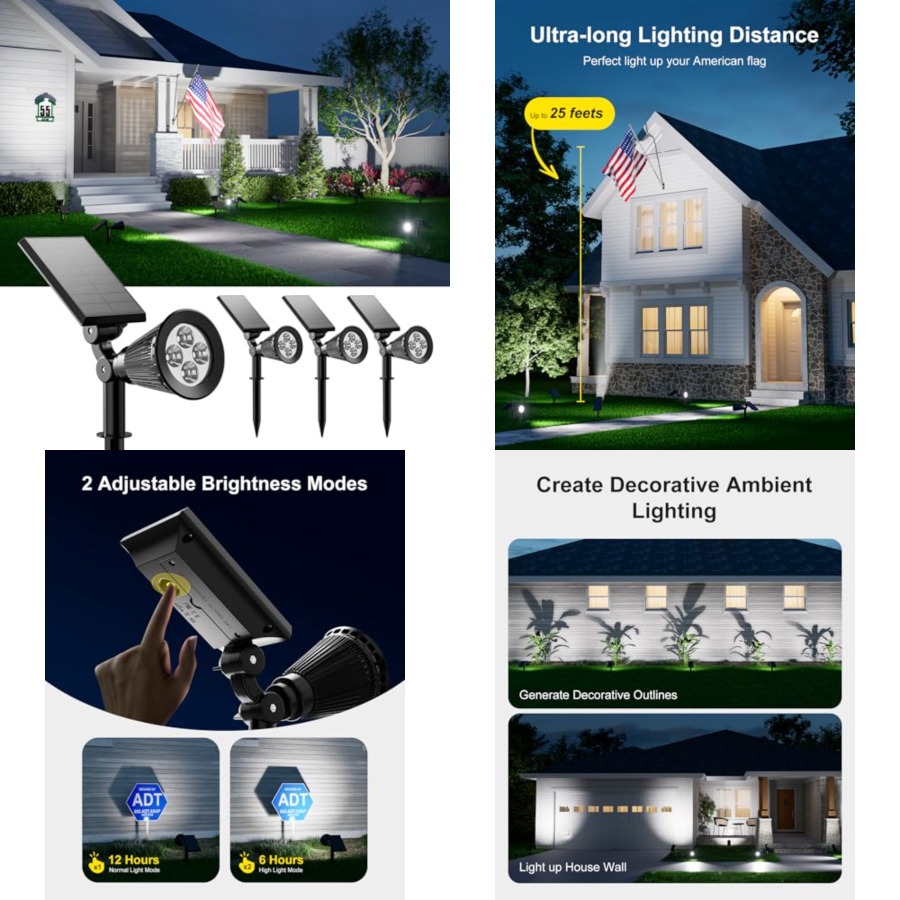 Solar Spotlights Outdoor Water - Outdoor Lighting Tree ulasan dan harga