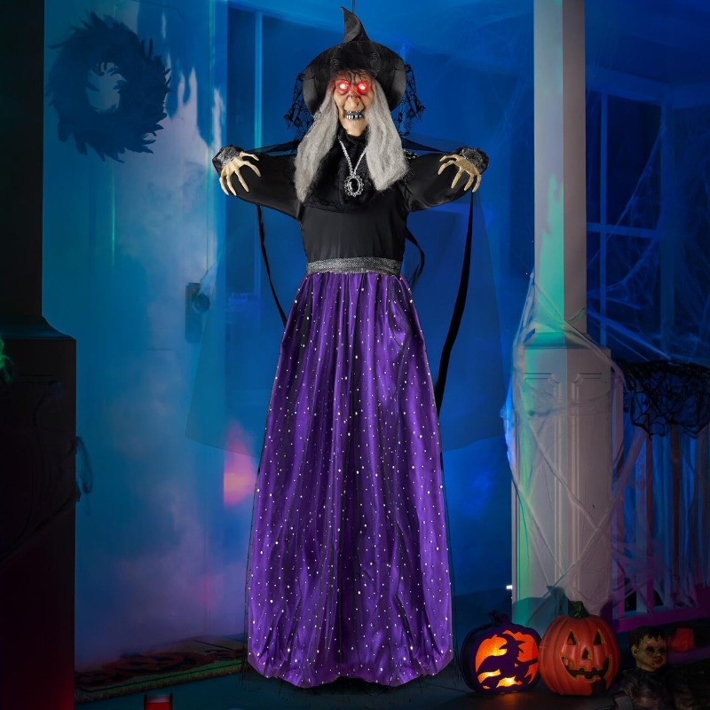 47'' Animated Witch Halloween  - Outdoor Lighting Effects ulasan dan harga