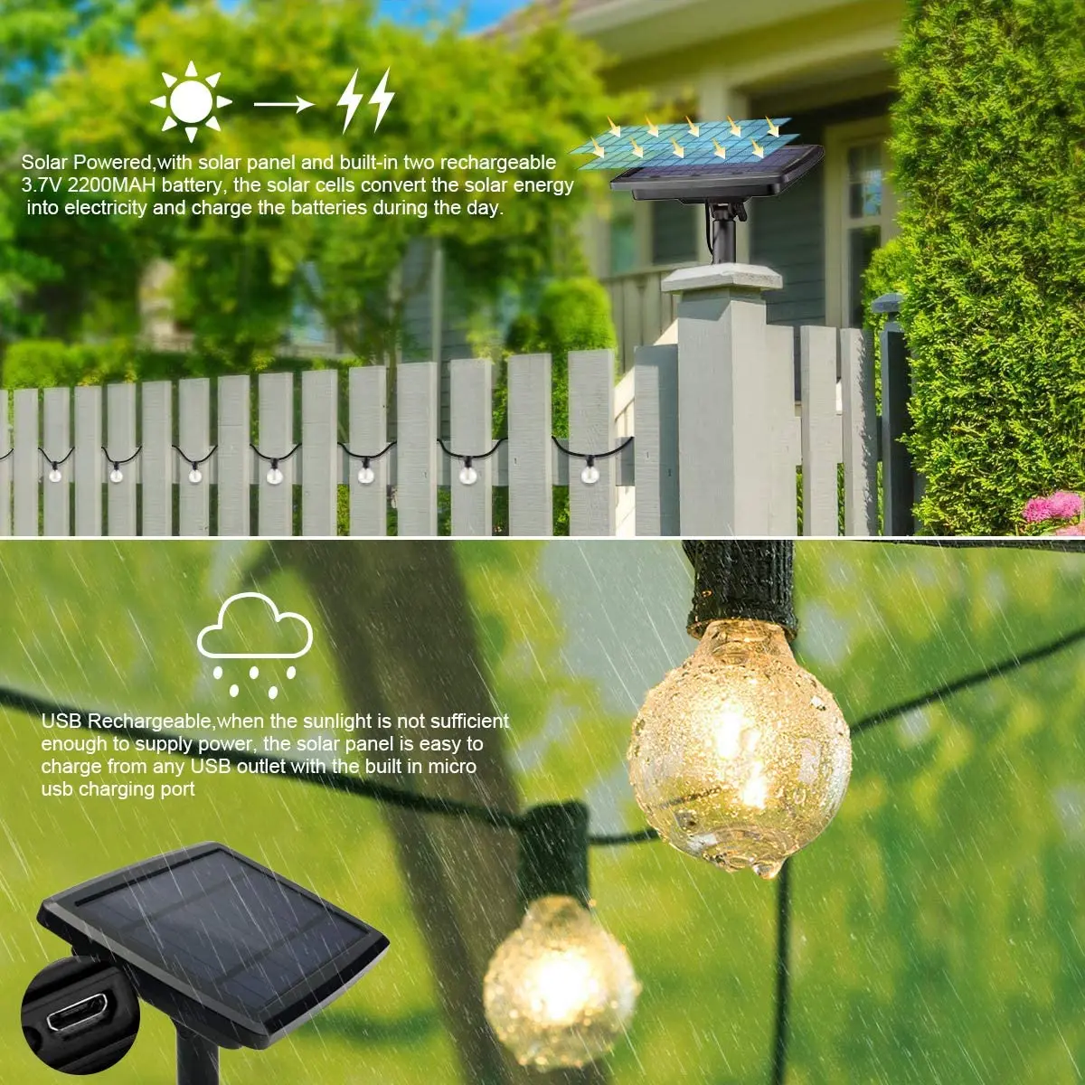 100/50/25ft Solar Led String L - Outdoor Lighting Under Pergola ulasan dan harga