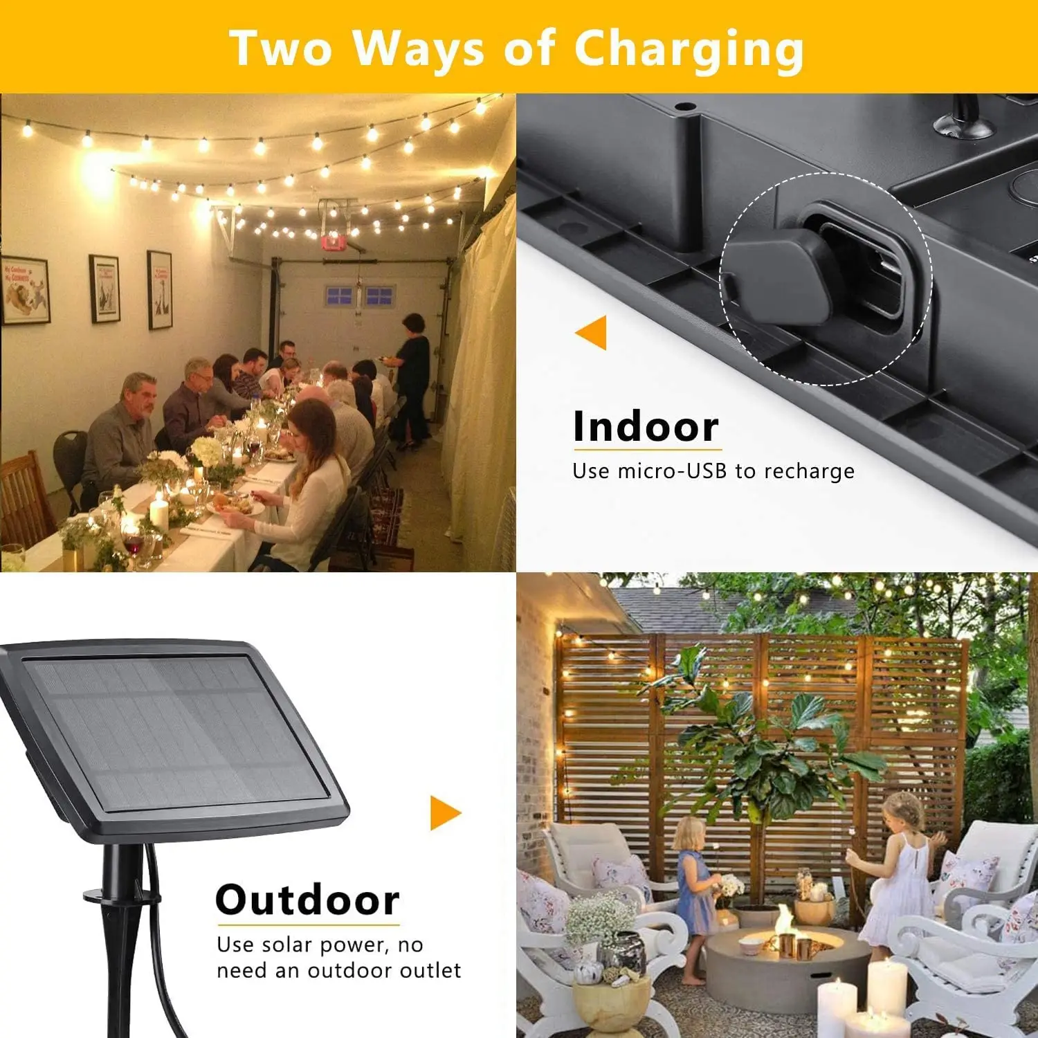100/50/25ft Solar Led String L - Outdoor Lighting Under Pergola ulasan dan harga