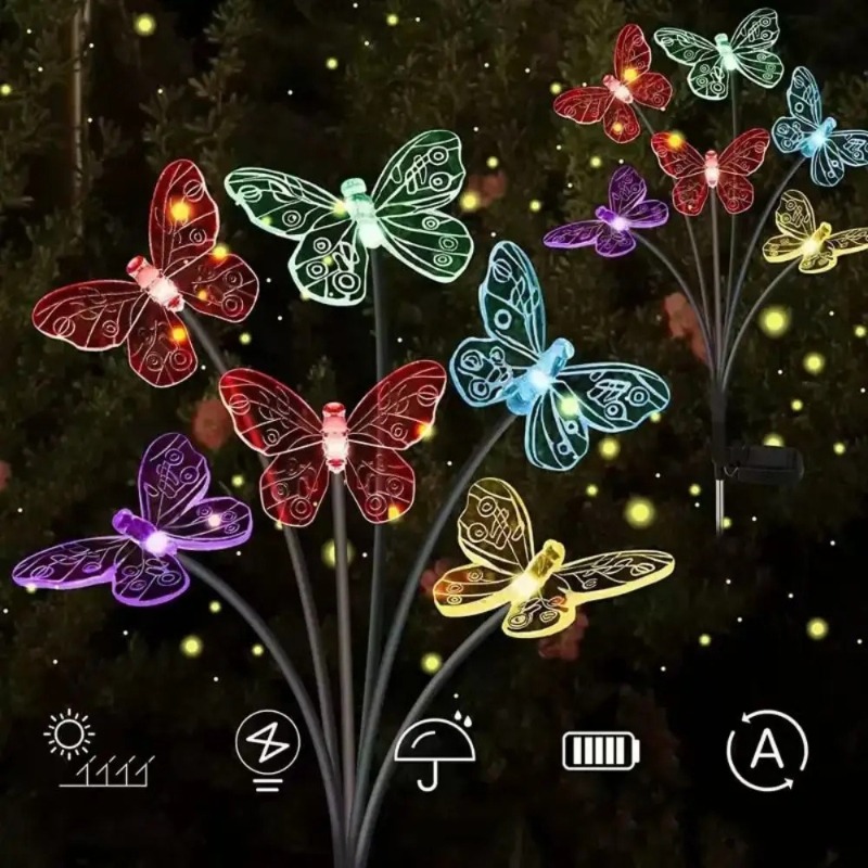 Solar Powered Butterfly Lights - Outdoor Lighting Battery ulasan dan harga