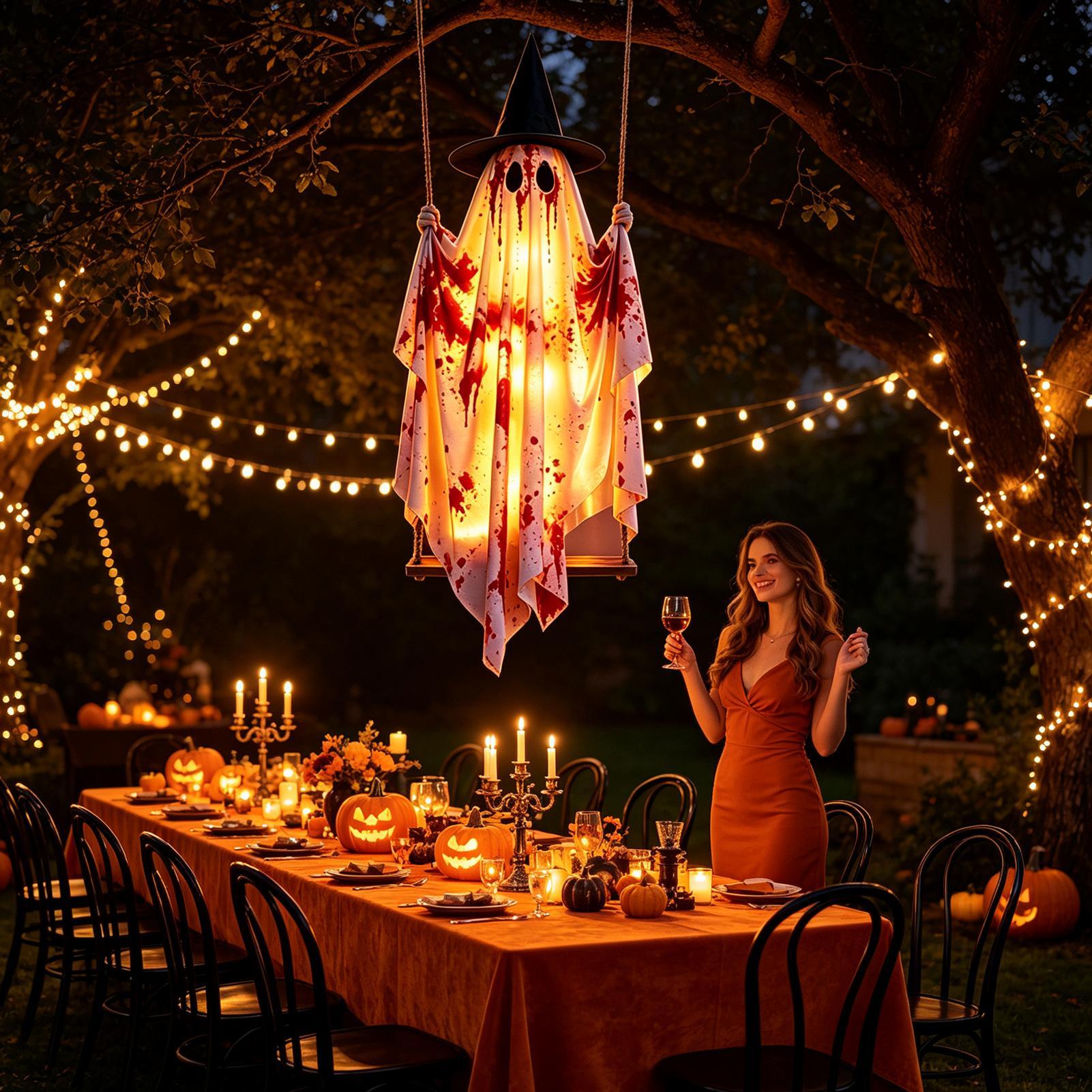 Outdoor Halloween Ghost with R - Outdoor Lighting Tree ulasan dan harga