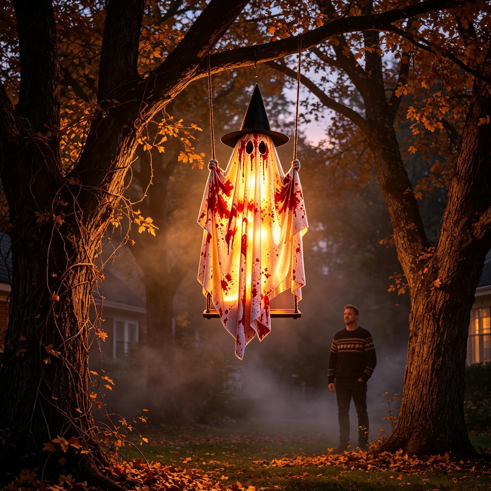 Outdoor Halloween Ghost with R - Outdoor Lighting Tree ulasan dan harga