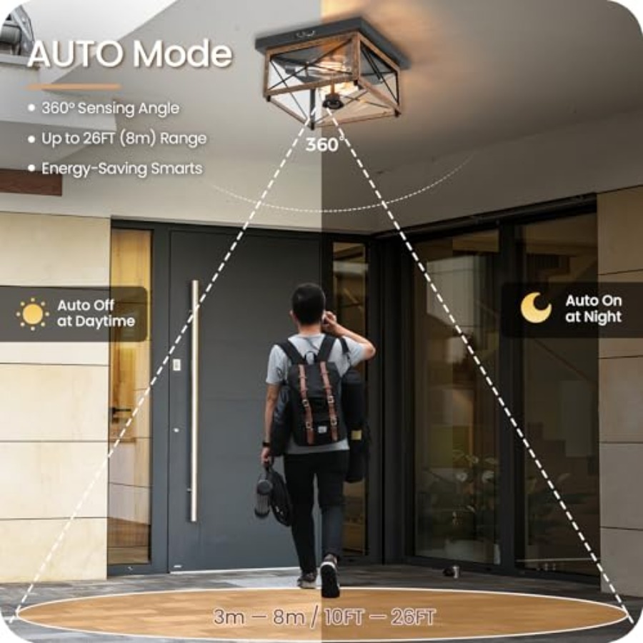 Outdoor Ceiling Light with Mot - Outdoor Lighting With Sensor ulasan dan harga