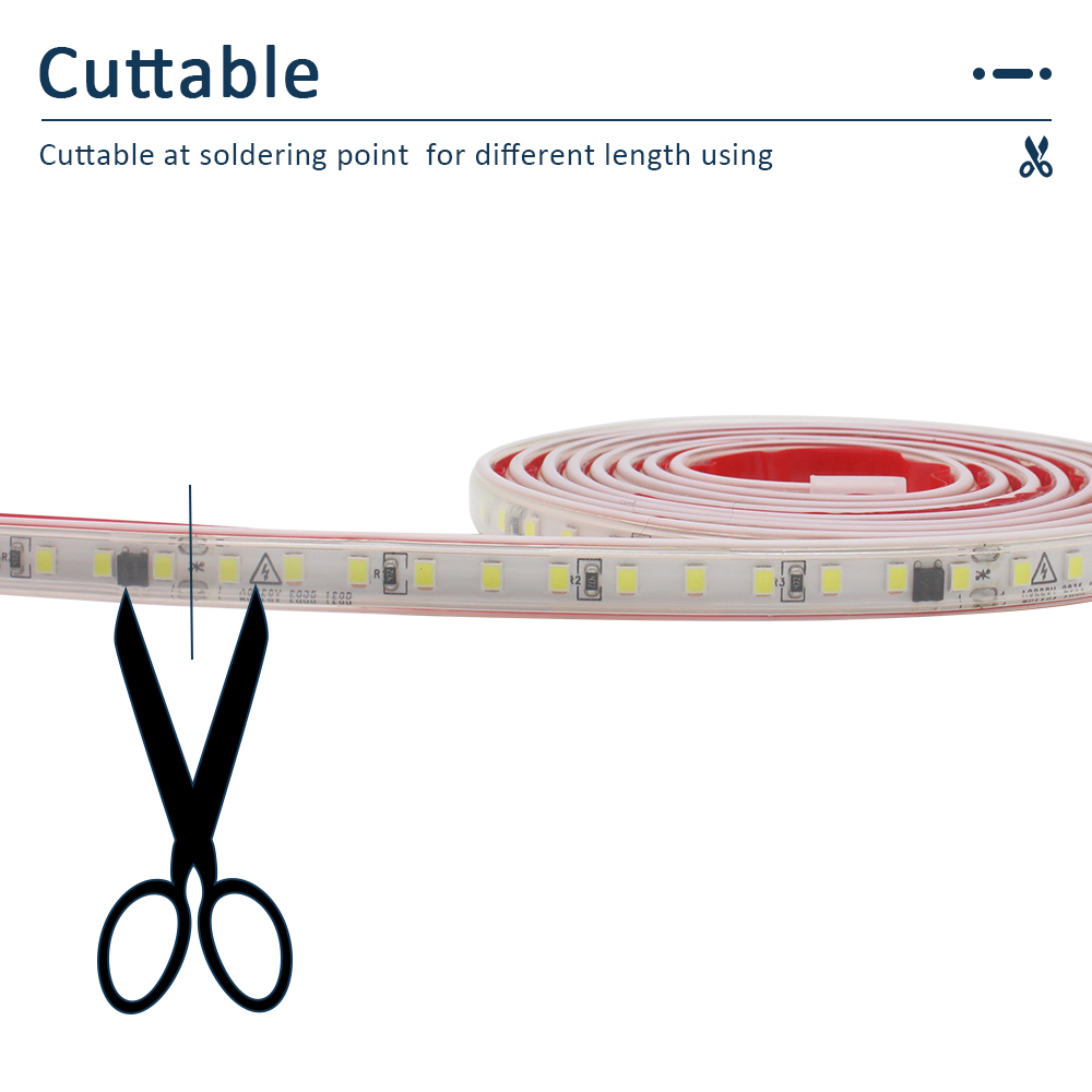 220V IP68 Waterproof 120LEDs/m - Outdoor Lighting Led Strip ulasan dan harga