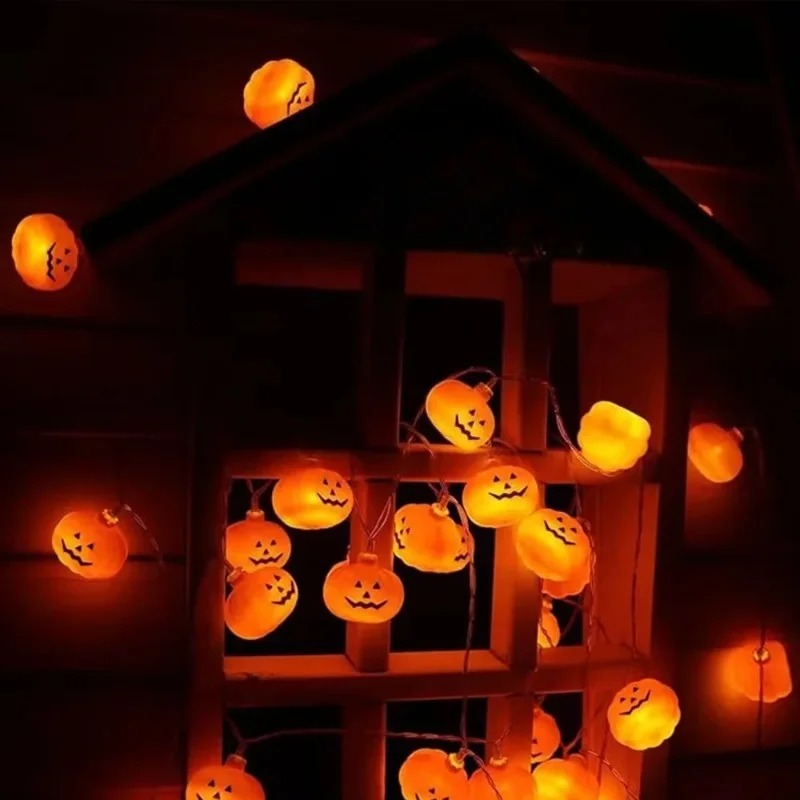 Pumpkin Halloween String Light - Outdoor Lighting Battery ulasan dan harga