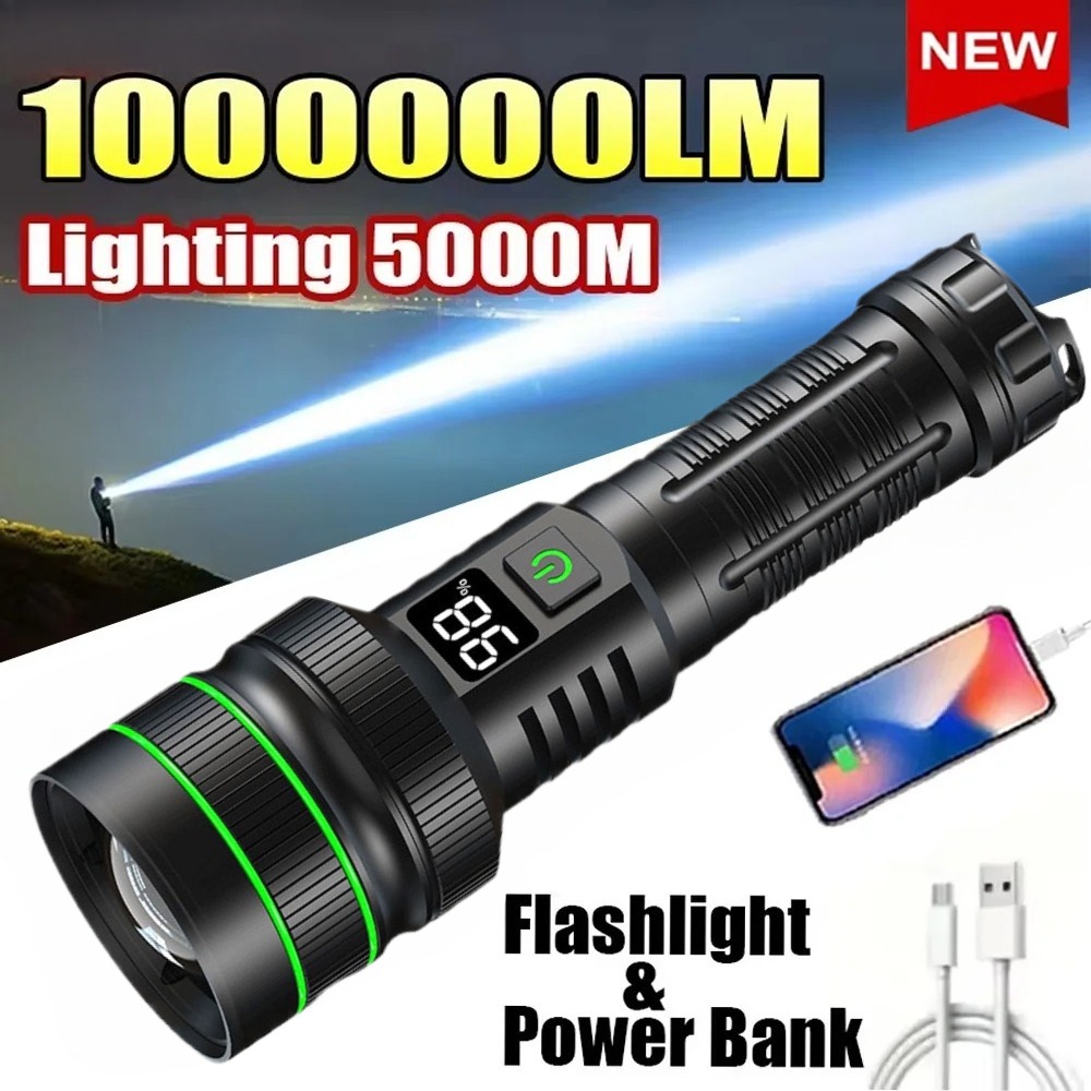 Powerful LED Flashlight Zoomab - Outdoor Lighting Types ulasan dan harga